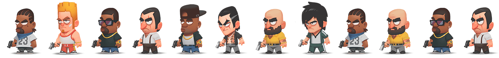 Eight Fair Duel characters