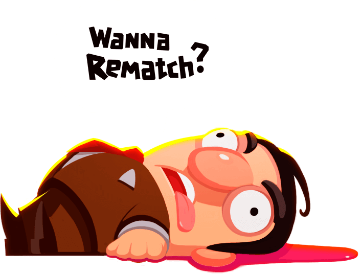 Character asking for a rematch